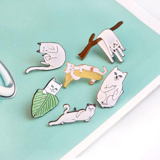 リップンディップ Ripndip 猫 ねこピンバッジ ６コセット 031 その他のペット用品(猫)の商品写真