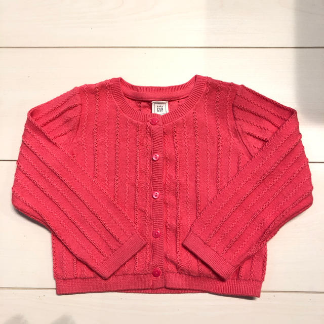 babyGAP(ベビーギャップ)の美品　ベビーギャップ　カーディガン　ピンク　95 2year プチバトー キッズ/ベビー/マタニティのキッズ服女の子用(90cm~)(カーディガン)の商品写真