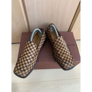 ルイヴィトン(LOUIS VUITTON)の定価13万円 美品！　ルイヴィトン ダミエ ハラコ 男性ローファー (ドレス/ビジネス)