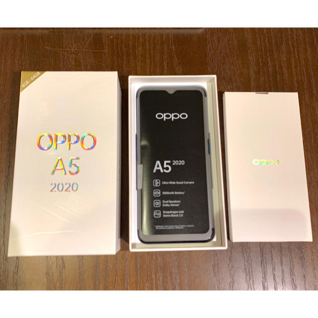 【開封済み ほぼ新品】OPPO A5 2020 ブルー