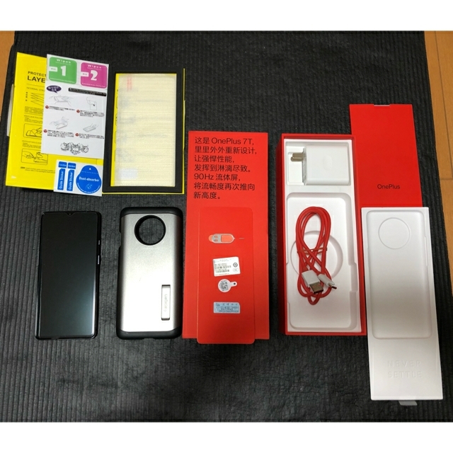 ANDROID - OnePlus7T[auVoLTE化済、Spigenケース・ガラスフィルム付]