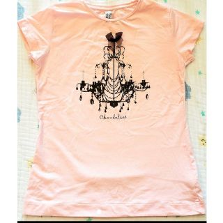 ザラキッズ(ZARA KIDS)の新品◆ZARA　KIDS　Tシャツ　シャンデリア×リボン　(ピンク)(Tシャツ/カットソー)