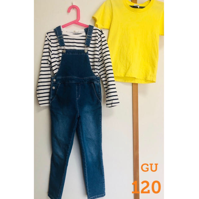 GU(ジーユー)の【なおgyoza様専用】GU オーバーオール120㎝　のみ キッズ/ベビー/マタニティのキッズ服男の子用(90cm~)(パンツ/スパッツ)の商品写真