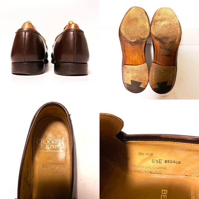 Crockett&Jones(クロケットアンドジョーンズ)の322.CROKETT&JONES MAINE ペニーローファー　別注　6.5E メンズの靴/シューズ(ドレス/ビジネス)の商品写真