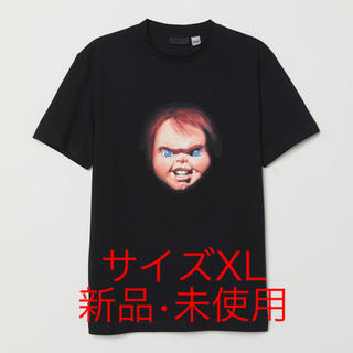 エイチアンドエム(H&M)のChild's Play Chucky チャッキーTシャツ　黒　XL(Tシャツ/カットソー(半袖/袖なし))