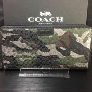 コーチ(COACH)のプレゼントにも❤️新品コーチ カモフラ 迷彩 ミニシグ織 防水 軽量 長財布(長財布)