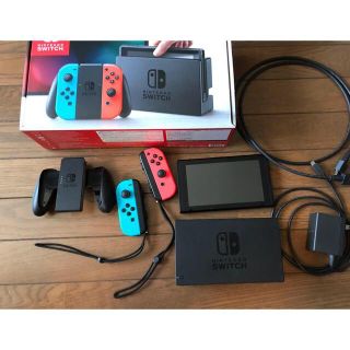 ニンテンドースイッチ(Nintendo Switch)のNintendo Switch ネオンブルー　本体　おまけ付き(家庭用ゲーム機本体)