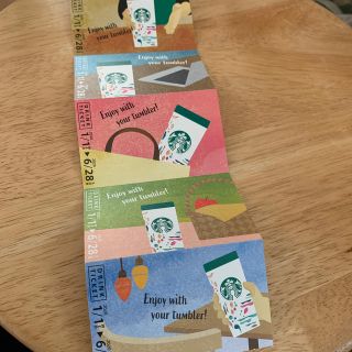 スターバックスコーヒー(Starbucks Coffee)のスターバックス　スタバ　ドリンクチケット(フード/ドリンク券)