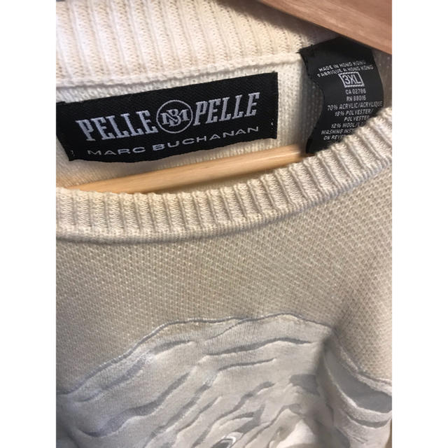 PELLE PELLE(ペレペレ)の90's PELE PELE ペレペレ  トレーナー セーター デカロゴ 虎 メンズのトップス(ニット/セーター)の商品写真