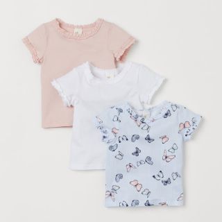 エイチアンドエム(H&M)のH&M コットンTシャツ 3枚セット(半袖)(Ｔシャツ)