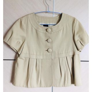 ビームス(BEAMS)の【SALE】Ray BEAMS  半袖ショート丈ジャケット☆お買い得☆(ノーカラージャケット)