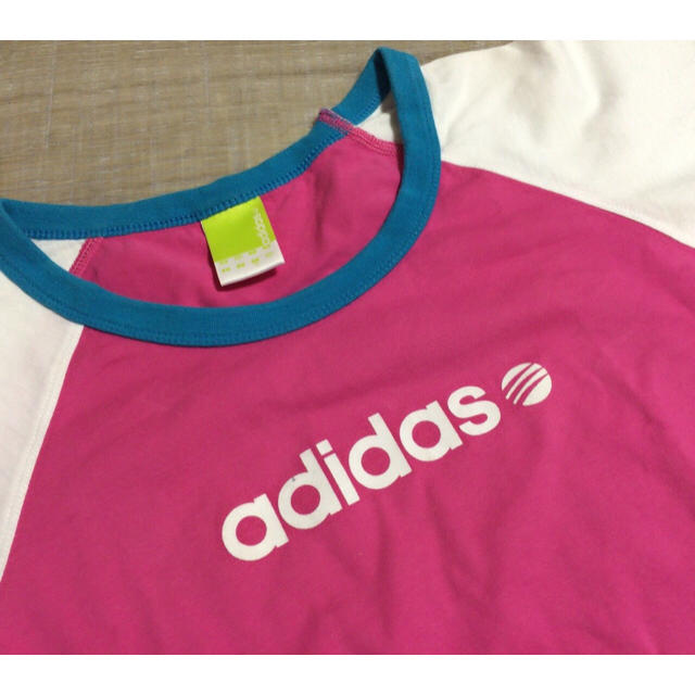 adidas(アディダス)の adidas ピンク Tシャツ レディースのトップス(Tシャツ(長袖/七分))の商品写真