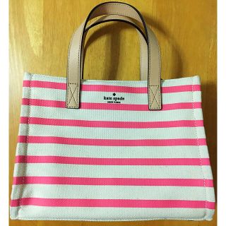 ケイトスペードニューヨーク(kate spade new york)のはすみん様専用　kate spade  バッグ　サム　ボーダー　ピンク(ショルダーバッグ)