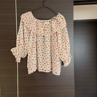 フラワー(flower)の小花柄 フリル tops(シャツ/ブラウス(半袖/袖なし))