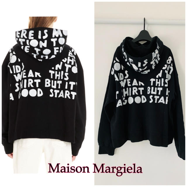 Maison Martin Margiela(マルタンマルジェラ)のmaison margiela メゾンマルジェラ☆プリントフーディ パーカー レディースのトップス(パーカー)の商品写真