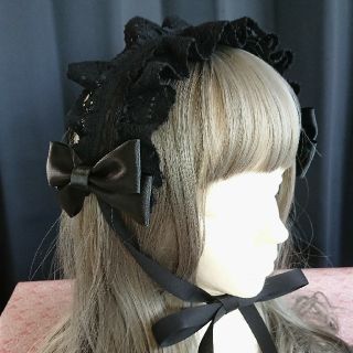 ベイビーザスターズシャインブライト(BABY,THE STARS SHINE BRIGHT)のヘッドドレス 黒×黒(ヘアアクセサリー)