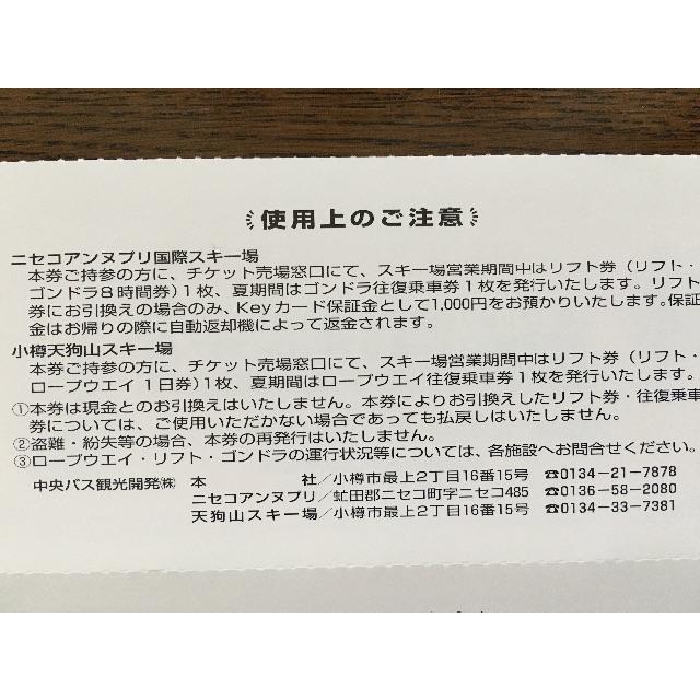 ニセコアンプリ国際スキー場リフトゴンドラ８時間券1枚3100円 チケットの施設利用券(スキー場)の商品写真