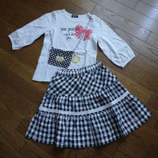 ポンポネット(pom ponette)の⭐流星⭐様ご専用 ポンポネット 七分袖Tシャツ&スカート pom ponette(その他)