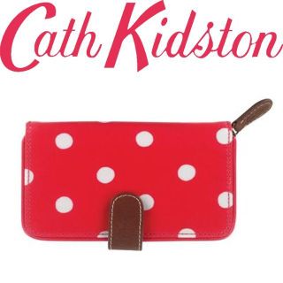 キャスキッドソン(Cath Kidston)の新品 キャスキッドソン フォールデッドウオレット スポットレッド(財布)