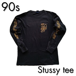 ステューシー(STUSSY)の90s vintage stussy logo print l/s tee(Tシャツ/カットソー(七分/長袖))