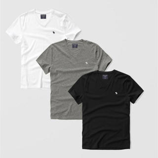 アバクロンビーアンドフィッチ(Abercrombie&Fitch)の新品 日本未発売 正規品 Abercrombie アバクロ　黒　VネックTシャツ(Tシャツ/カットソー(半袖/袖なし))