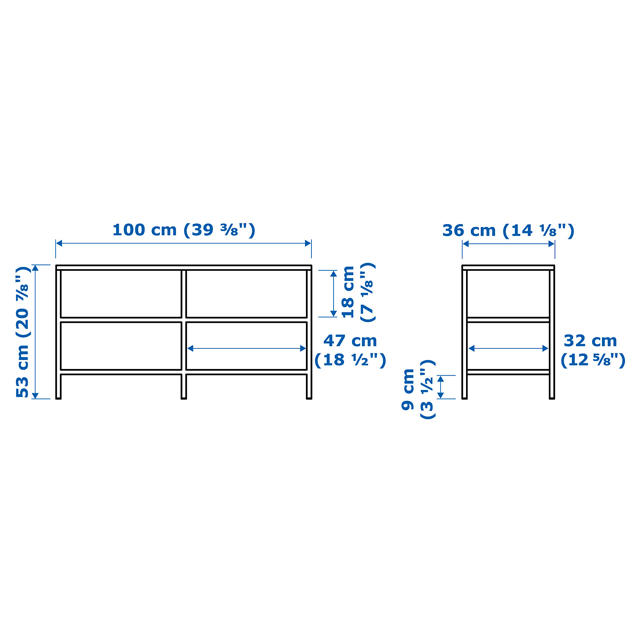 IKEA(イケア)のIKEA イケア VITTSJO テレビ台 ガラス/503.034.29 インテリア/住まい/日用品の収納家具(棚/ラック/タンス)の商品写真