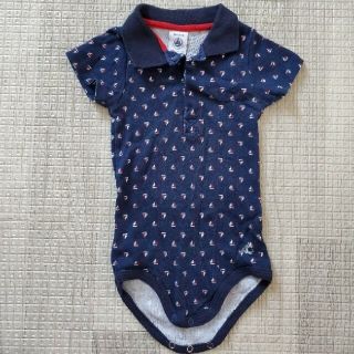 プチバトー(PETIT BATEAU)の☆はちみつミッツ様専用☆プチバトー　ロンパース　ネイビー(ロンパース)