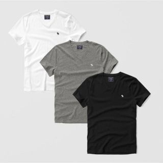 アバクロンビーアンドフィッチ(Abercrombie&Fitch)の新品 日本未発売 正規品 Abercrombie アバクロ　VネックTシャツ(Tシャツ/カットソー(半袖/袖なし))