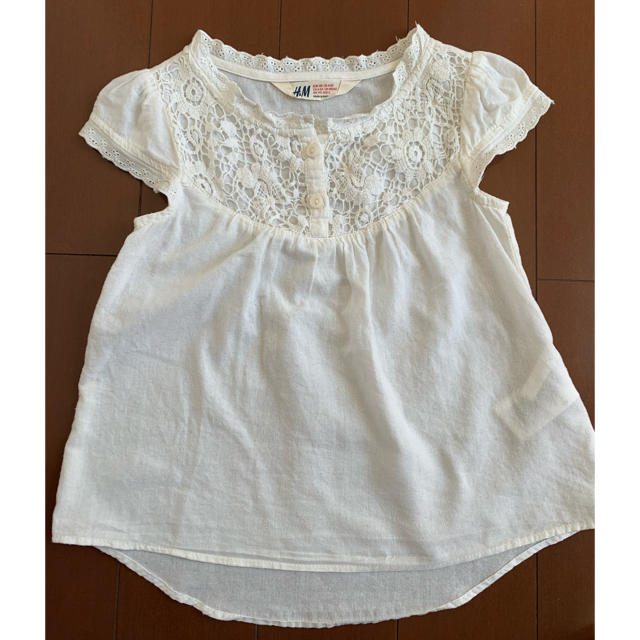 H&M(エイチアンドエム)のコットンブラウス キッズ/ベビー/マタニティのキッズ服女の子用(90cm~)(ブラウス)の商品写真