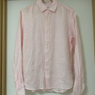 ナノユニバース(nano・universe)のナノユニバース　FRENCH PURE LINEN シャツ　ピンク　L(シャツ)