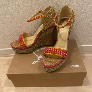 クリスチャンルブタン(Christian Louboutin)の【K♡様専用】美品 ルブタン スタッズ マドモニカ カタクロウ(サンダル)