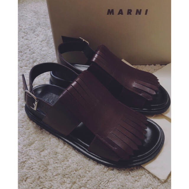 Marni(マルニ)の新品MARNI フリンジレザーサンダル40 マルニ メンズの靴/シューズ(サンダル)の商品写真