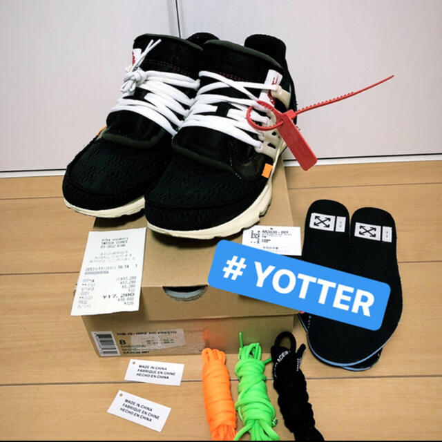 OFF-WHITE(オフホワイト)の希少！【初期airpresto off-white 26cm 120%正規品】 メンズの靴/シューズ(スニーカー)の商品写真