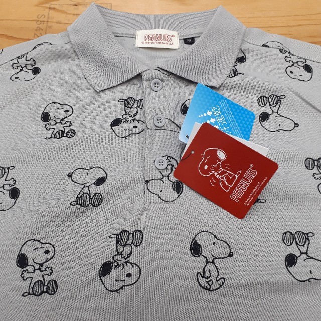 Snoopy 新品タグ付き グレー 総柄 スヌーピー ポロシャツの通販 By コジロ S Shop スヌーピーならラクマ