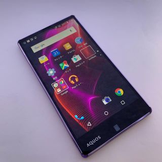 アクオス(AQUOS)の☆良品☆Softbank☆502SH パープル☆AK05-167(スマートフォン本体)