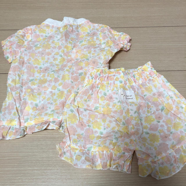 coeur a coeur(クーラクール)の甚平　90 キッズ/ベビー/マタニティのキッズ服女の子用(90cm~)(甚平/浴衣)の商品写真