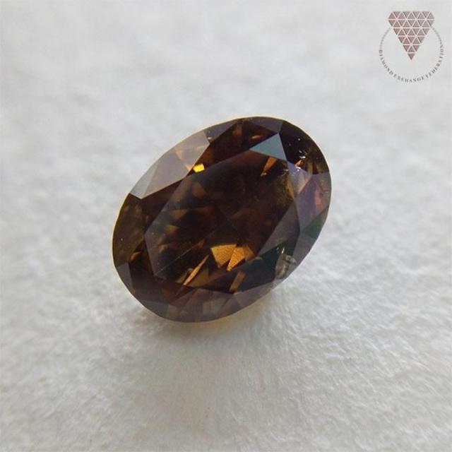 ダークブラウンダイヤモンド0.640 ct F. DK. BROWN 天然 ブラウン ダイヤ