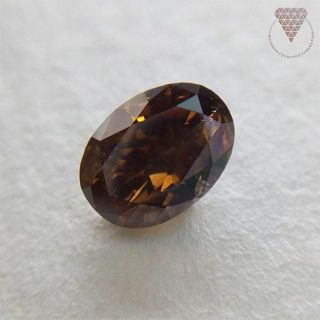 0.640 ct F. DK. BROWN 天然 ブラウン ダイヤ(リング(指輪))