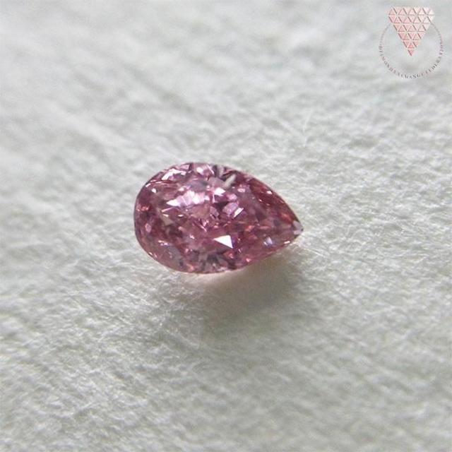 まっくす様 0.071 ct F.Int.Pink 天然 ピンク ダイヤ レディースのアクセサリー(リング(指輪))の商品写真