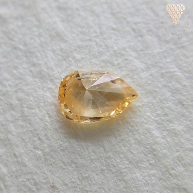 0.103 ct F.Int. Orange Yellow 天然 ダイヤモンド レディースのアクセサリー(リング(指輪))の商品写真