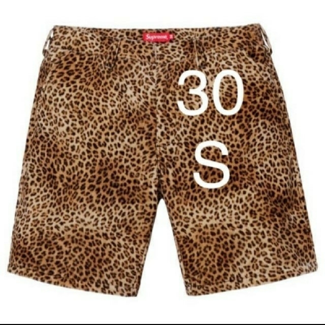 【30】supreme Velvet Work short leopard