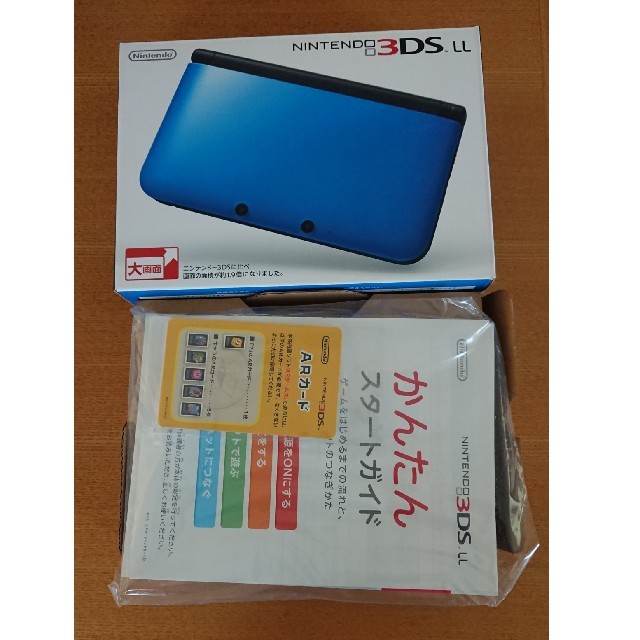 ニンテンドー3DS(ニンテンドー3DS)のNintendo 3DS  LL 本体ブルー/ブラック エンタメ/ホビーのゲームソフト/ゲーム機本体(携帯用ゲーム機本体)の商品写真