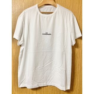 マルタンマルジェラ(Maison Martin Margiela)の新品 メゾンマルタンマルジェラ 50 Lサイズ 白 ホワイト Tシャツ 刺繍ロゴ(Tシャツ/カットソー(半袖/袖なし))