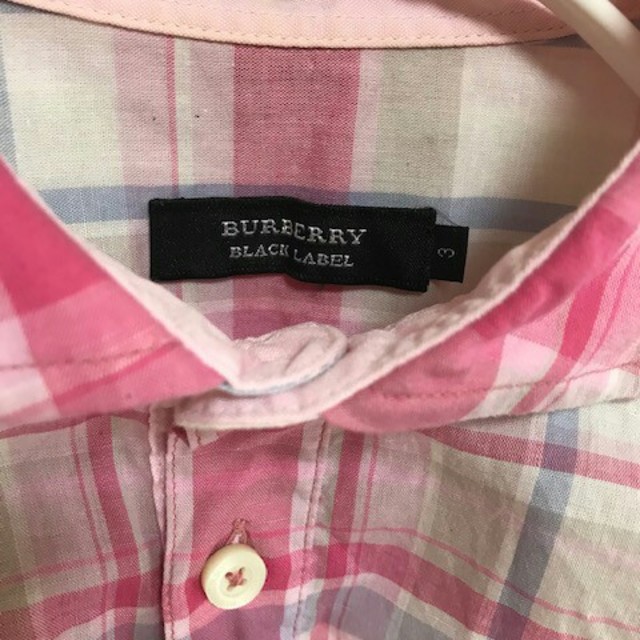 BURBERRY BLACK LABEL(バーバリーブラックレーベル)のバーバリー　ブラックレーベル　七分丈　チェックシャツ メンズのトップス(シャツ)の商品写真
