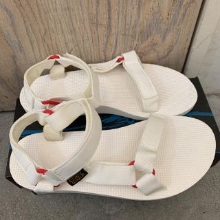 テバ(Teva)のTeva オリジナルユニバーサル ホワイト　レッド　白　赤 25cm(サンダル)