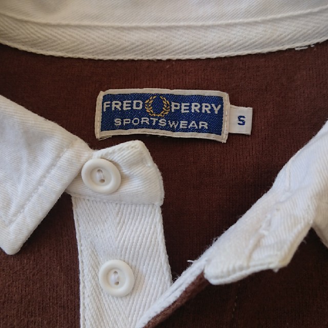 FRED PERRY(フレッドペリー)のFRED PERRY フレッドペリー ボーダー ラガー ポロシャツブラウン メンズのトップス(ポロシャツ)の商品写真