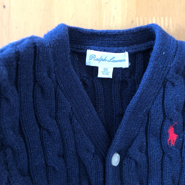 Ralph Lauren(ラルフローレン)のラルフローレン カーディガン厚め キッズ/ベビー/マタニティのベビー服(~85cm)(カーディガン/ボレロ)の商品写真