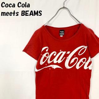 ビームス(BEAMS)の【人気】コカコーラ×BEAMS コラボ 半袖Tシャツ サイズM レディース(Tシャツ(半袖/袖なし))