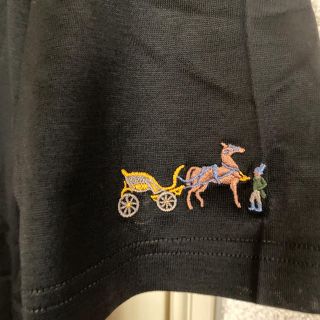 Hermes - HERMES 新品 黒 馬車刺繍付き 半袖 ティーシャツの通販