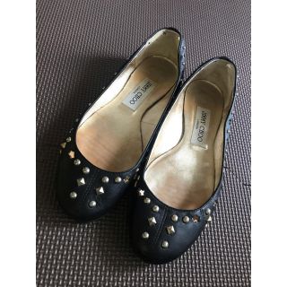 ジミーチュウ(JIMMY CHOO)のジミーチュウ　スタッズフラットシューズ　36.5(バレエシューズ)